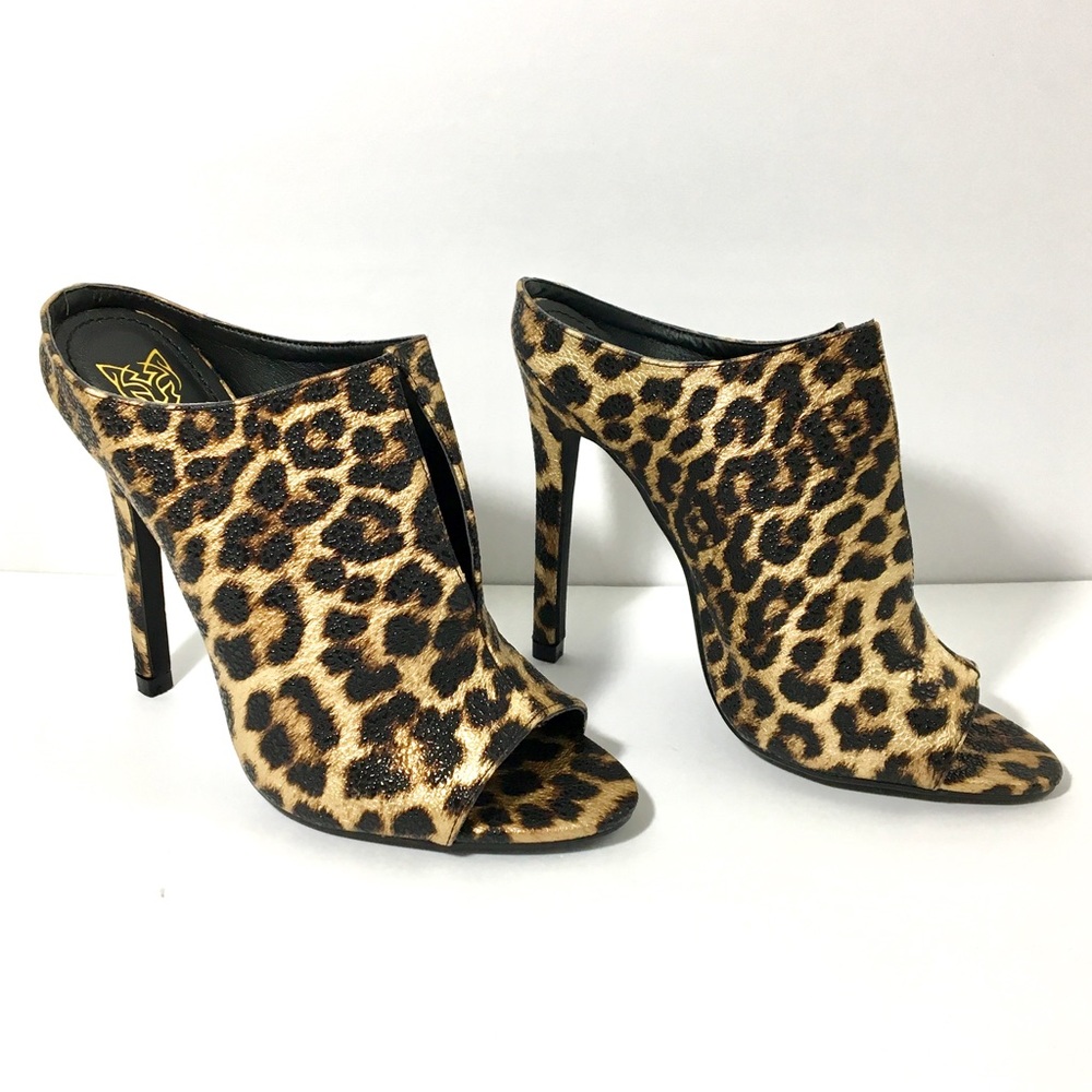 SEXY LEOPARD PEEP TOE HEELS FOR   WOMEN